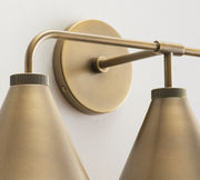 Korvi Iron Tapered Sconce Light - Wall Fixture in Black or Brass